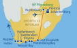 mapa Jihoafricka republika - Prazsky Klub